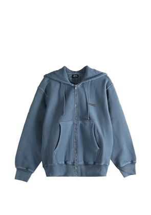 Stüssy zip-fastening hoodie - Blue