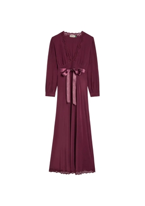 Rixo Adaline lace ribbon midi dress - Purple