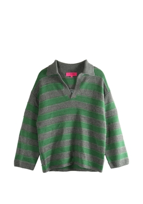 The Elder Statesman striped V-neck sweater - Grey