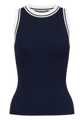 Alberta Ferretti ribbed-knit top - Blue