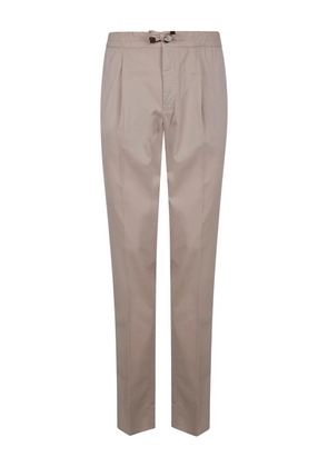 Incotex pleated drawstring trousers - Neutrals