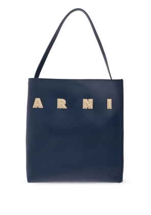 Marni logo-patch tote bag - Blue