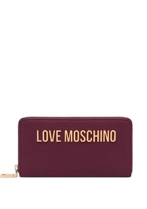 Love Moschino logo-plaque wallet - Purple