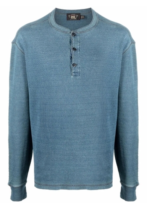 Ralph Lauren RRL button-plaquet cotton T-Shirt - Blue