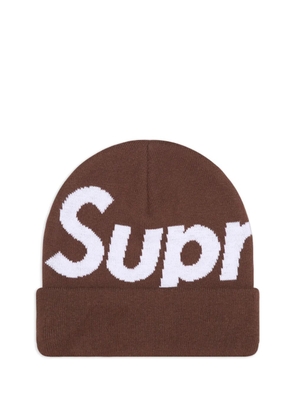 Supreme logo beanie hat - Brown