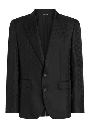 Dolce & Gabbana logo-jacquard blazer - Black