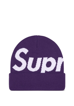 Supreme Big Logo beanie hat - Purple