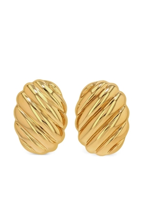 ANINE BING Ribbed Oval earrings - Gold