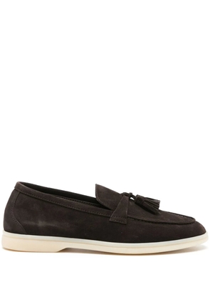 Scarosso Leandra tassel-detail suede loafers - Brown