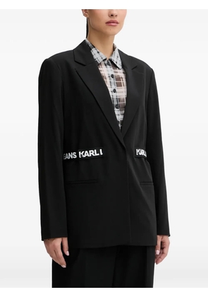 Karl Lagerfeld Jeans logo-detail blazer - Black