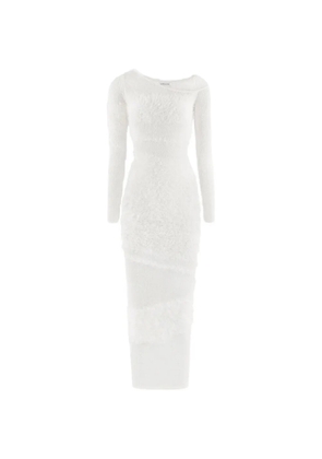 Manière De Voir off-shoulder knitted maxi dress - White