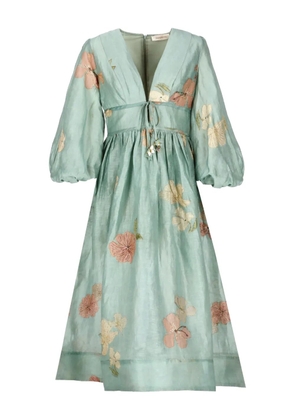 ZIMMERMANN floral-print dress - Blue
