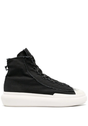 Y-3 Nizza distressed high-top sneakers - Black