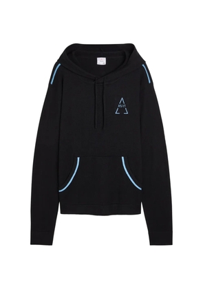 AN-Y1 logo-detail hoodie - Black