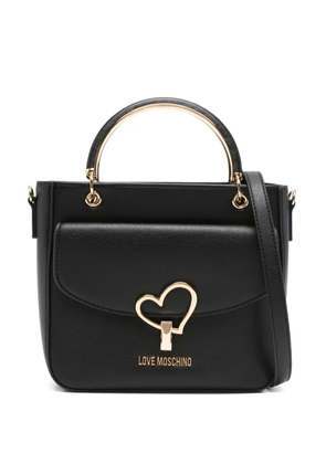 Love Moschino heart-appliqued mini bag - Black
