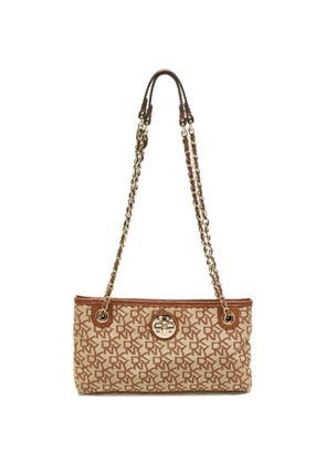 DKNY Vintage monogram chain shoulder bag - Neutrals