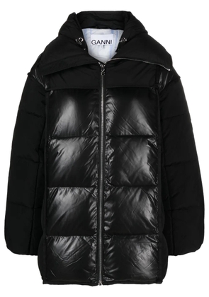 GANNI hooded padded jacket - Black