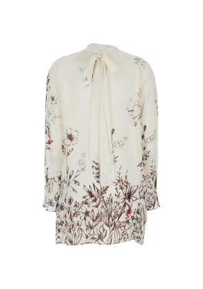 Semicouture floral-print mini dress - White