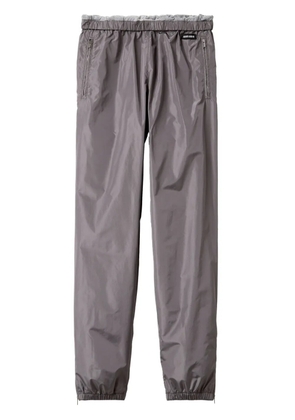 Miu Miu logo-patch track pants - Grey