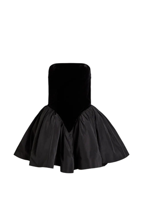 Ronny Kobo Atlas velvet strapless dress - Black