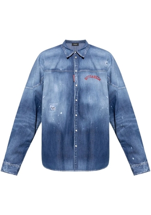 DSQUARED2 logo-print shirt - Blue
