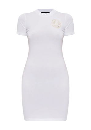 Versace Jeans Couture logo-print mini dress - White
