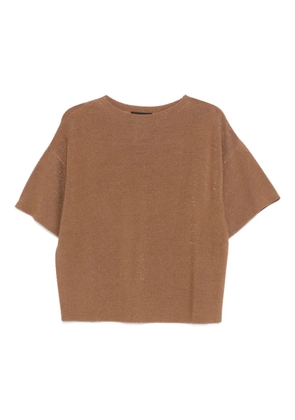 Fabiana Filippi round-neck T-shirt - Brown