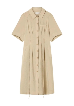 Lee Mathews Maggie shirt midi dress - Neutrals