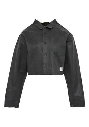 RE CODE cropped jacket - Brown