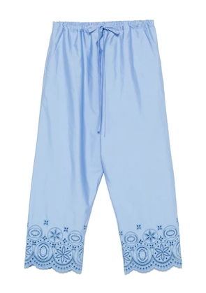 La DoubleJ embroidered trousers - Blue