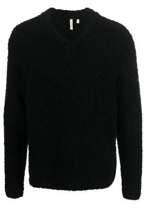 Sunflower merino wool-blend V-neck jumper - Black