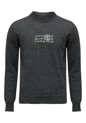 MM6 Maison Margiela numeric crew-neck sweater - Grey
