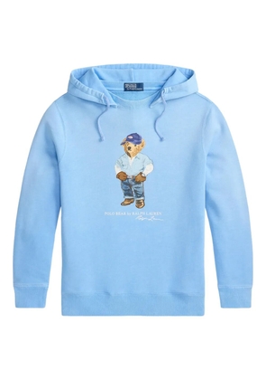 Polo Ralph Lauren bear print drawstring hoodie - Blue