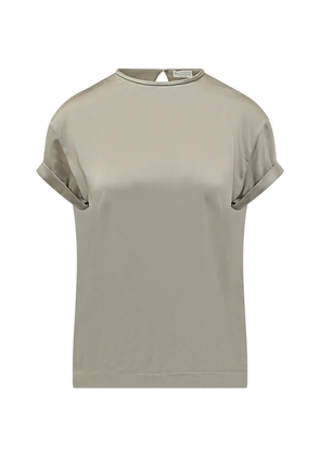 Brunello Cucinelli rolled-sleeve t-shirt - Neutrals