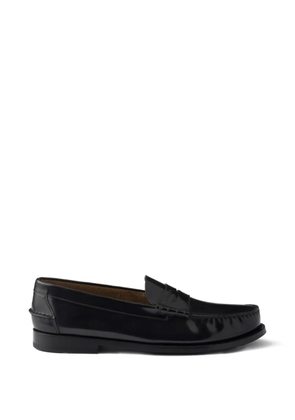 Prada brushed leather loafers - Black