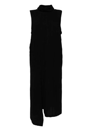 Y's asymmetric dress - Black