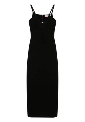 Michael Michael Kors cut-out detail knitted midi dress - Black