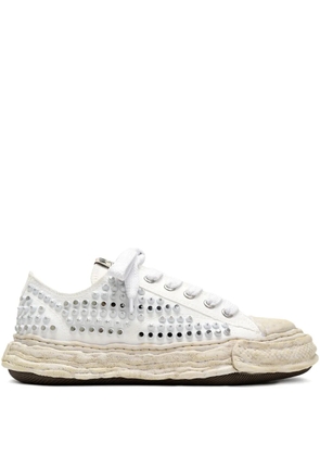 Maison MIHARA YASUHIRO studded canvas low-top sneakers - White