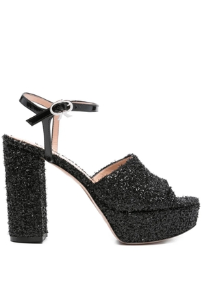 Gianvito Rossi 110mm glitter heeled sandals - Black