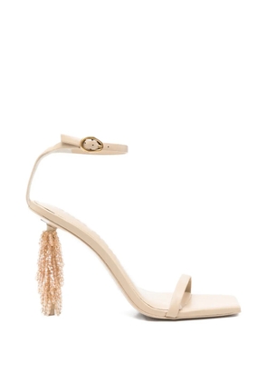 Cult Gaia Sienna beaded sandals - Neutrals
