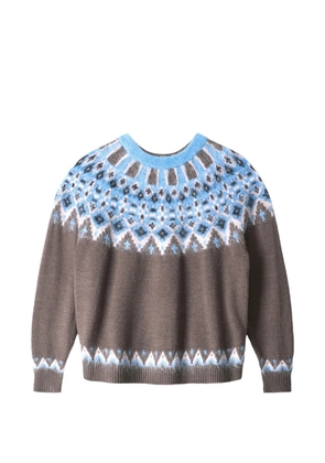 STAUD patterned zane sweater - Brown