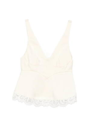 Stella McCartney lace V-neck top - Neutrals