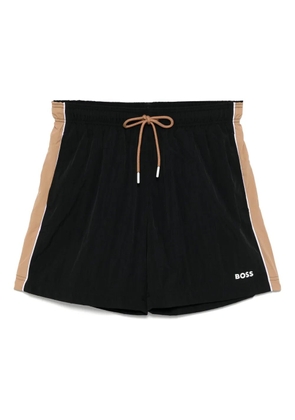 BOSS logo-print swim shorts - Black