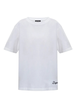 DSQUARED2 logo-embroidered T-shirt - White