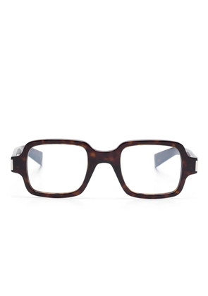 Saint Laurent Eyewear tortoiseshell-effect glasses - Brown