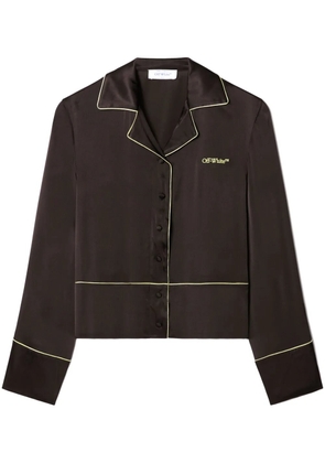 Off-White satin pyjama top - Black