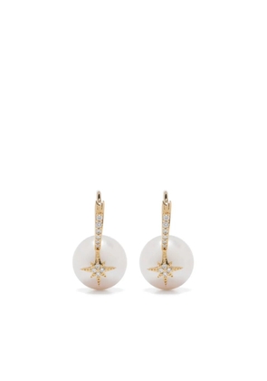 Sydney Evan 14kt yellow gold Starburst pearl drop earrings - Neutrals