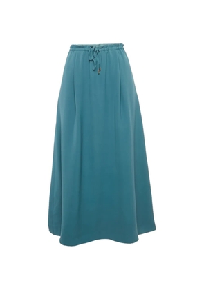 Loro Piana Pre-Owned silk drawstring midi skirt - Blue