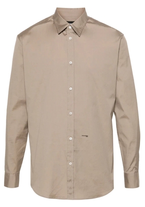 DSQUARED2 logo-print cotton shirt - Neutrals
