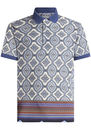 ETRO geometric-print polo shirt - Blue